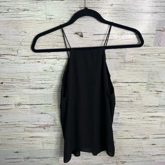 WAYF black tank top blouse lace lace up size xs - Picture 7 of 7